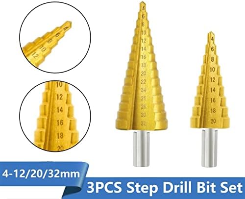 Gande Step Drills flauta espiral métrica O cortador de orifício da forma do pagode 4-12/20/32mm de aço de aço broca de bit bit de