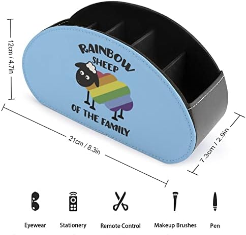Ovelhas arco-íris da família LGBT Orgulho de couro de orgulho portador remoto por caddy de armazenamento de caddy