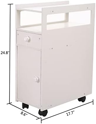 Organizador multifuncional de armazenamento de armários de banheiro com rodas e gavetas prateleira