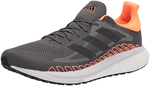 Adidas Mens Mens Solar Sapatos de corrida ST, cinza/preto/laranja gritando, 8,5 EUA
