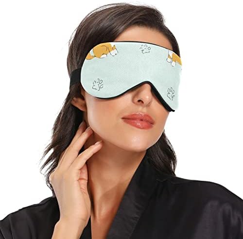 Máscara para o olho do sono unissex Shiba-inu-akita-divertida máscara de dormir à noite para dormir à tampa da sombra do sono