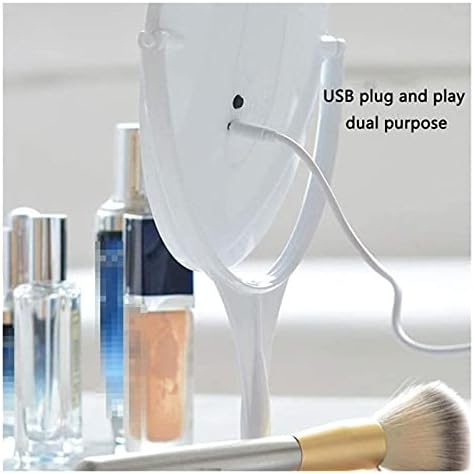 Espelho de maquiagem de espelho pequeno espelho ， Desktop LED USB Charging Molho portátil Pesquisa de enchimento de um lado Luz
