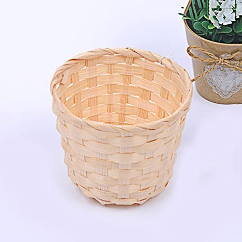 Jojofuny 4pcs mini cestas de tecido, cesta de arranjos de flores, caixa de armazenamento decorativo para desktop para artesanato,