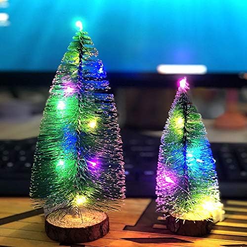 Luzes de Natal fofas Luzes de cedro Decoração de desktop Pequena janela exibição Presentes de Natal Os suprimentos de Natal