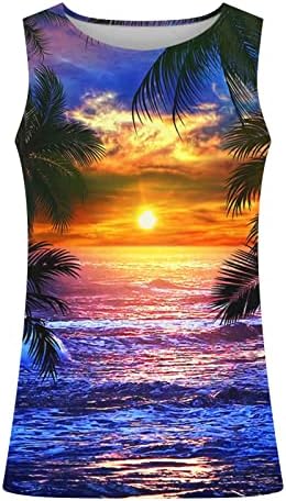 Tanques masculinos de palm-árvores tops por toda a impressão 3d novidade camisetas esportivo ginásio camise