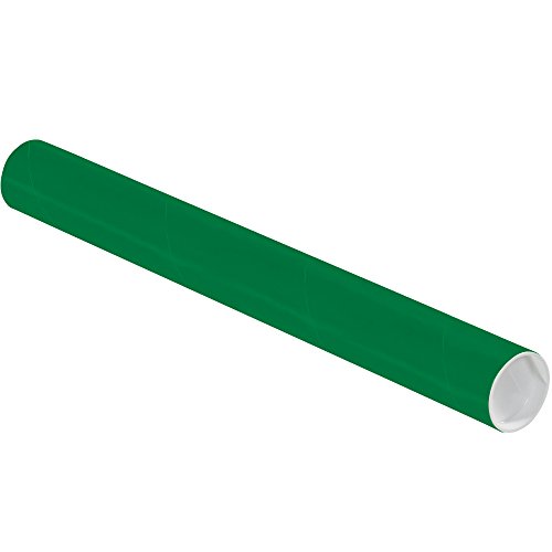 Tubos de correspondência com tampas, 2 x 18, verde, 50/caso