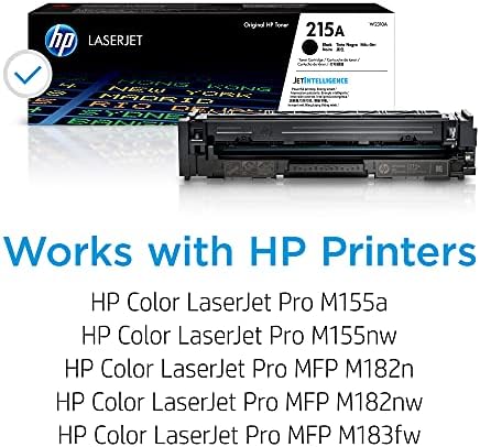 HP 215A Cartucho de toner preto | Trabalha com o HP Color LaserJet Pro M155, HP Color Laserjet Pro MFP M182, M183 Series | W2310A