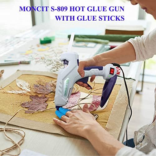 Monvict Hot Glue Sticks, pacote de 50 6 de 0,43 de diâmetro de diâmetro de tamanho quente cola de pistola de cola de arte colas de cola de arte de cola quente para a maioria das pistolas de cola grandes, bastões de cola transparente para DIY, artes e artesanato
