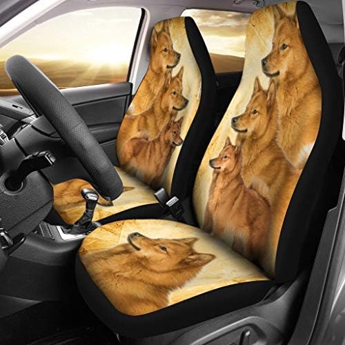 Luto Home Finlandês Spitz Dog Print Capas de assento de carro