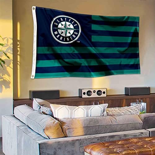 Seattle Baseball Stars and Stripes Nation 3x5 Flag