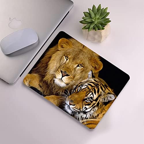 ifuoff mousepad leão e tigre non slip games home office mouse pad manta 9.5x7.9innch