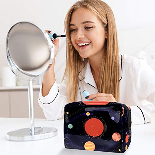 Bolsa de maquiagem PVC Cosmetic Travel Bag Bolsa de higieness Organizador de maquiagem para mulheres Galaxy Black