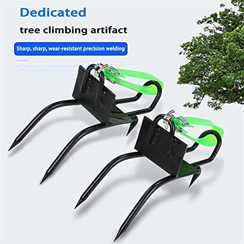 Houbyu Tree escalando espigões com cinto de arnês, ferramenta de escalada de engrenagem de árvores, engrenagem de escalada de pólo, árvore de escalada ajustável pedal sem deslizamento para observação de caça。