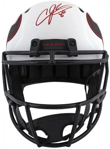 Os texanos Andre Johnson assinaram o capacete Lunar Speed ​​Rep.