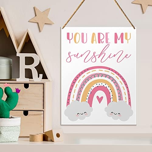 Berçária Decoração de placas de madeira para meninas, You Are My Sun Shine, Boho Berçário Crianças Filha Decoração Motivacional Decoração Motivacional Inspirada A Arte da Parede para Escola em casa