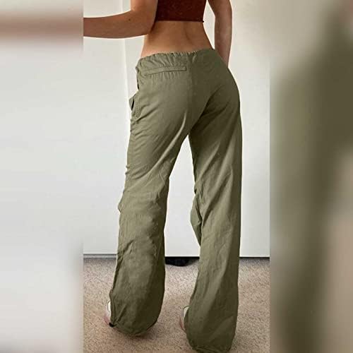 Calças de carga masbird Mulheres y2k, calça de carga de baixa cintura feminina
