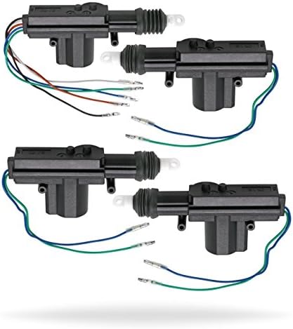 Instale o sistema de entrada sem chave com dois controles remotos de 4 botões e atuadores de trava de 4 portas - sistema de travamento central | Trava de porta de entrada sem chave para carro, automóvel, caminhão | Kit de trava de porta elétrica