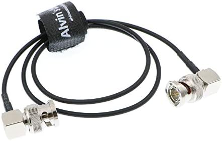 Blackmagic BNC Male RG179 Cabo coaxial flexível para câmera de vídeo BMCC direto para os cabos do ângulo reto Alvin
