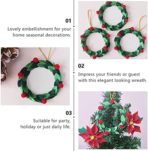 Kesyoo 2pcs requintado decoração de natal decorativo arranjo de guirlanda de natal Wreath Christmas Ornament for Xmas Decor