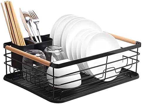 Rack de secagem de pratos de sdgh com drenador de drenador de cozinha de cozinha leve armazenamento de utensílios de utensílios