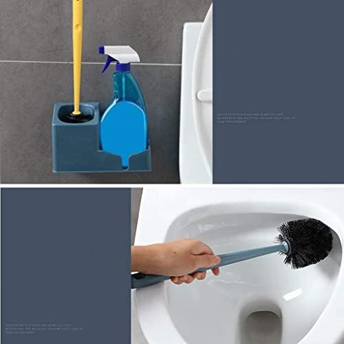 Conjunto flexível de escova de vaso sanitário montado na parede ， pincel de vaso sanitário plástico sem limpeza