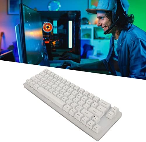 66 teclado teclado mecânico, conjunto de teclado com fio em tamanho real, teclado universal para jogos com retroiluminação de