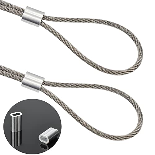 AccencyC 270pcs Manga de alumínio de alumínio 1/16 / 1,5mmcable Firrule Wire Range Sleeves Bleeve
