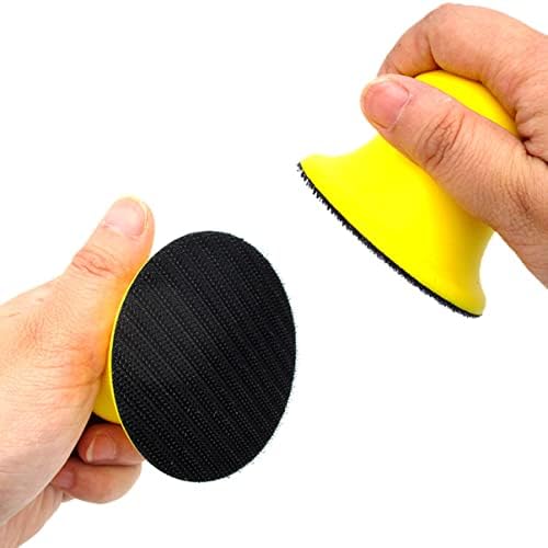 Andulidade de backing redondo de disco manual de 1pc 1pc para amarelo de polimento de polimento de gancho de polegada linear