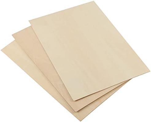 Sehoi 30 pacote 8 × 12 × 1/16 polegada lençóis de basswood, lençóis de madeira inacabados de basswood, lençóis de madeira natural para artesanato e artes, projetos escolares, modelo DIY