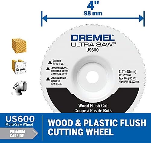 Dremel US600-01 Ultra-Saw-Saw Wood Flush Cut Rod, branco