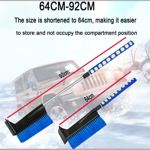 Jrangelp 3 em 1 Automotive Snow Shovel Car Brush Snow Brush Scraper Tool Set com martelo de segurança, luvas, toalhas