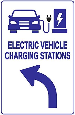 Sinal de estação de carregamento de veículos elétricos-uma direção para a estação de carregamento EV, design vívido mais proteção