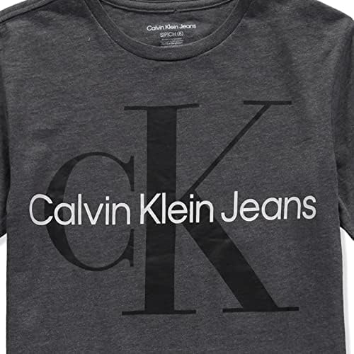 Calvin Klein Boys Manga curta Camiseta de pescoço da tripulação