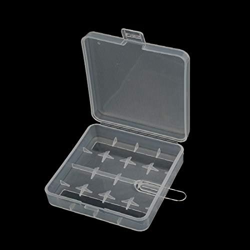 New Lon0167 Plastic Portable Armazenador de estojo de capa Storage Caixa de eficácia confiável Clear para as baterias de