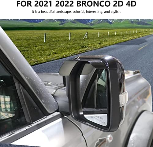 Rerpro espelho Rain Visor Guard Protector Tampa para Ford Bronco 2 Porta 4 Porta 2021 2022 Vista traseira Espelho lateral