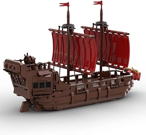 Lingxuinfo 1341pcs Assembléia medieval Pirata Navio de navio Bloco de construção Modelo Conjunto de modelos, kits de construção
