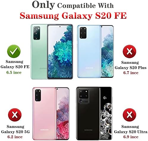 Para o caso Samsung Galaxy S20 FE, o caso Samsung S20 FE com protetor de tela HD, protetor de silicone à prova de choque com capa de