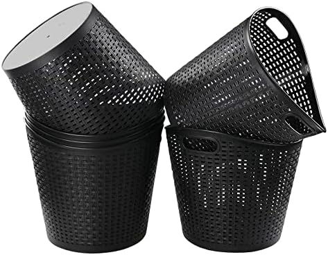 Readsky 40l Alto cesta de lavanderia, cesta de armazenamento de plástico grande com alças, 6 pacote