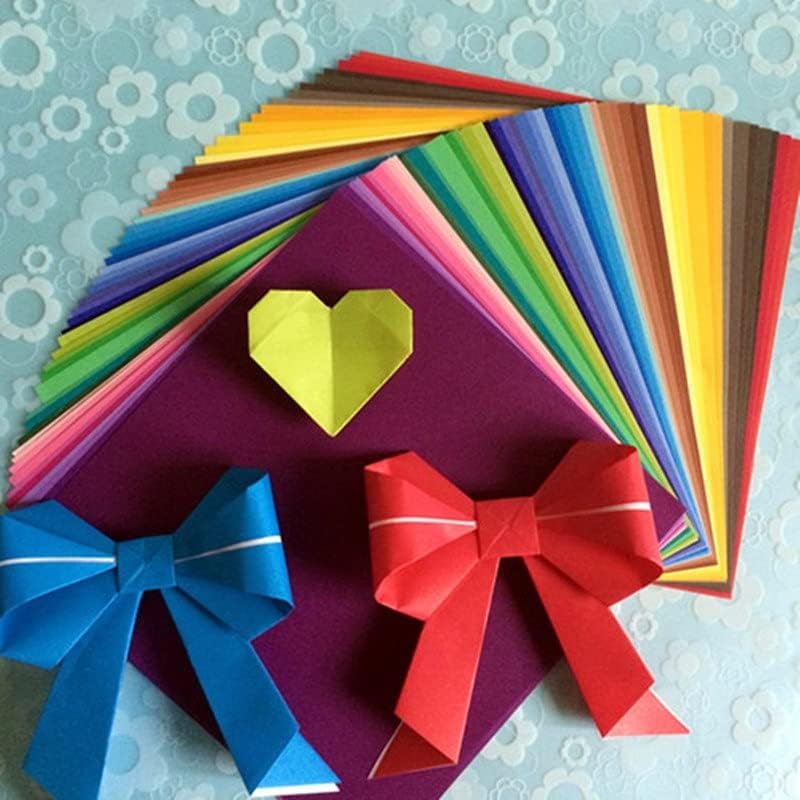 Yfqhdd 50 coloridas de origami colorido guindastes de papel handmade de papel de papel de origami de papel de decoração de papel de