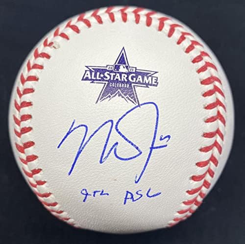 Mike Trout 9th Asg assinou 2021 All Star Game Logo Baseball MLB Hologram Holo - Bolalls autografados