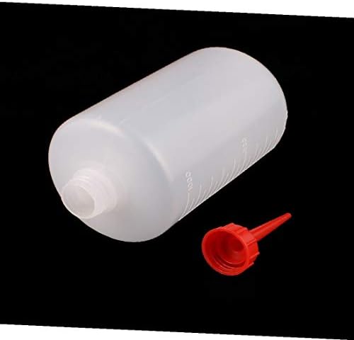 Novo LON0167 1000 ml de plástico macio de bico reto com garrafa de óleo Dispensação de garrafa de tampa vermelha