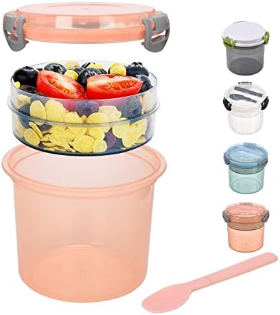 Copas de parfait reutilizáveis ​​portáteis com copo de iogurte de tampas com cereal de capa ou recipiente de aveia café