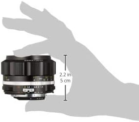 Voightlander 231634 Lente Focal Lens Nokton 58mm F1.4 Sliis AI-S para Nikon F Mount, Black Rim
