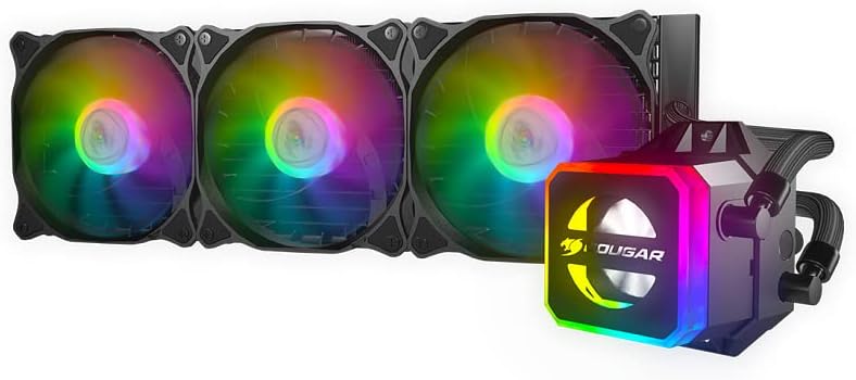 Cougar Helor 240mm CPU Resfriamento líquido com RGB endereçável, Core Box V2 e um Controlador Remoto