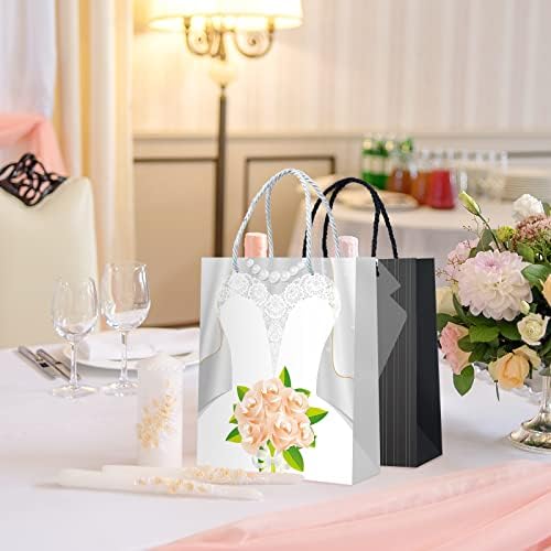 24 PCs Tuxedo Groomsmen Bags de presente Bolsas de dama de honra Sacos de festas de casamento Sacos de presente