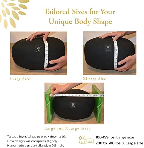 Maya Lumbini Luxury Meditation Cushion [4 cores, 2 tamanhos adultos] - enchimento confortável - projetado para prevenir e aliviar a dor nas costas - orgânica certificada e prova de insetos