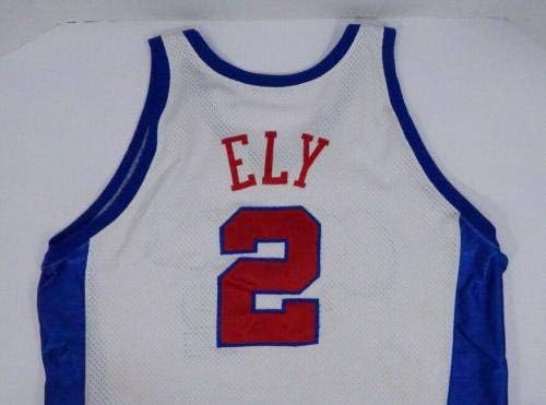 2002-03 Los Angeles Clippers Melvin Ely #2 Game usou White Jersey DP05865 - Jogo usou camisas MLB usadas