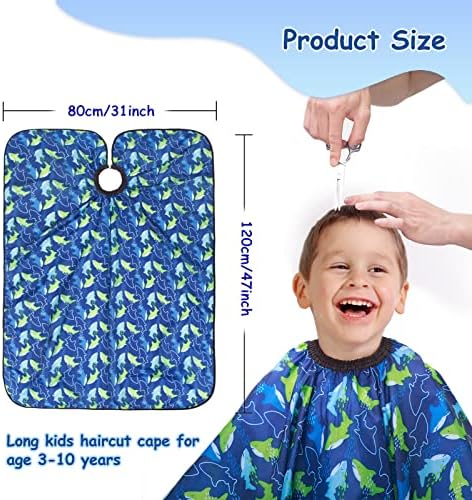 Easy4U Kids Professional Haircut Cape, Capa de salão de barbeiro à prova d'água para corte de cabelo, avental de cabeleireiro