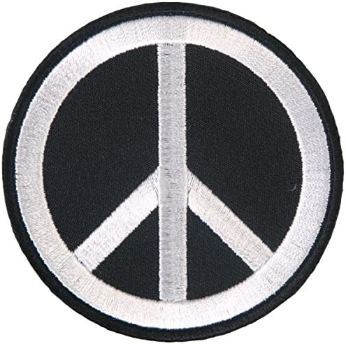 Patch de sinal de paz de couros quentes bordados