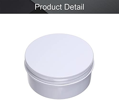 Othmro 1pcs latas de alumínio redondo podem parafusar recipientes de tampa de metal superior 150 ml/5 oz, 83 * 38mm de coloração